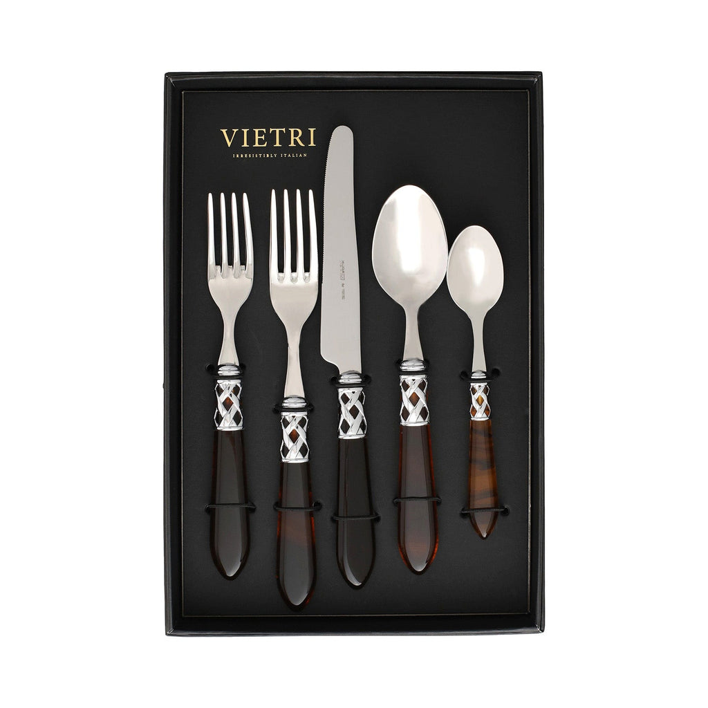 Aladdin Brilliant Tortoiseshell Five-Piece Place Setting  Set of 4