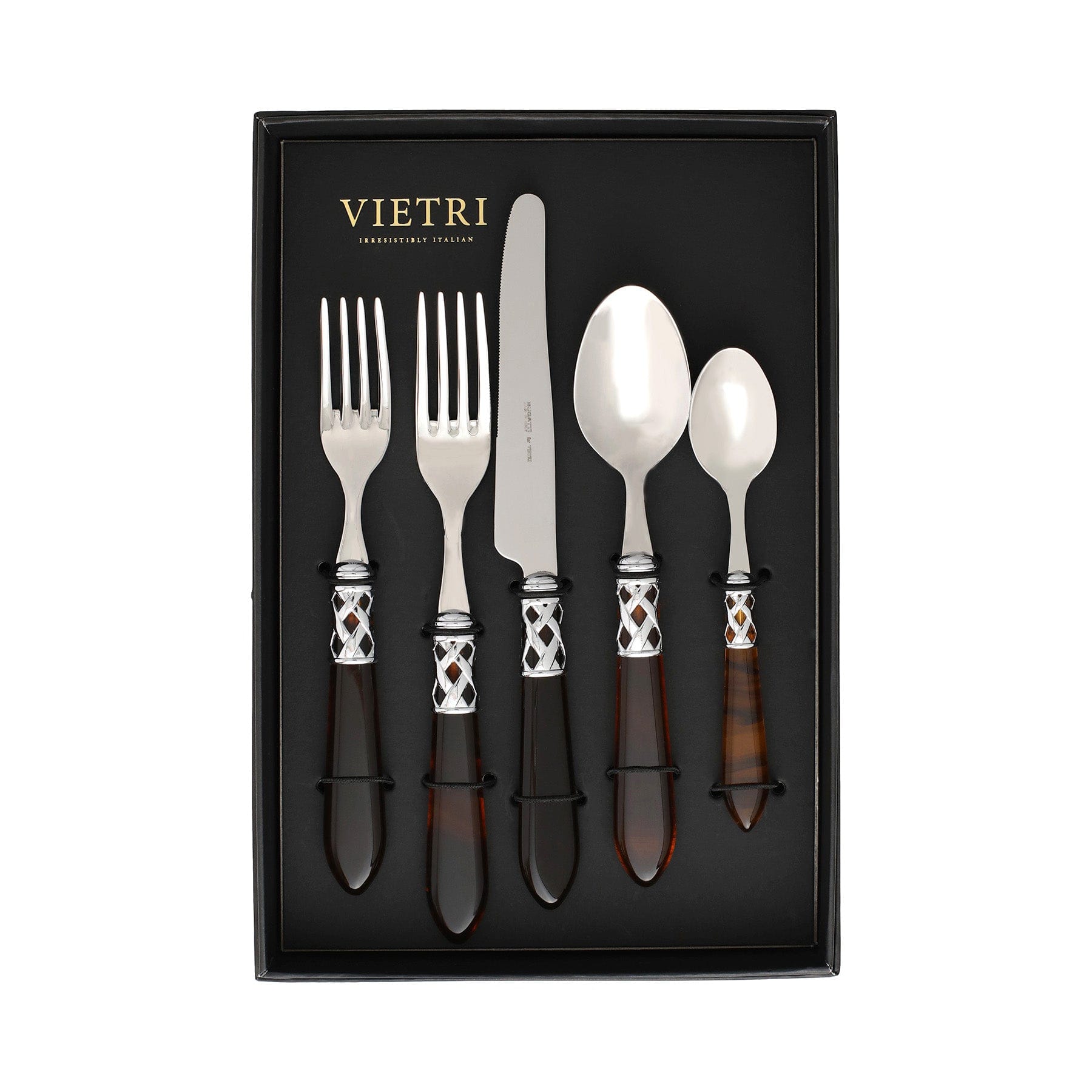 Aladdin Brilliant Tortoiseshell Five-Piece Place Setting  Set of 4