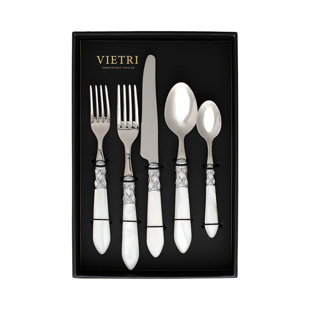 Aladdin Brilliant White Five-Piece Place Setting - Set of 4